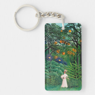 Porte-clés Henri Rousseau - Femme marchant dans une forêt exo