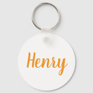 Porte-clés Henry name Metal ring keychain