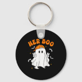 Porte-clés Her Boo & His Boo Funny Matching Halloween Cou (Recto)