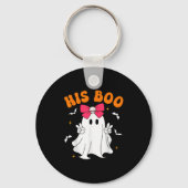 Porte-clés Her Boo & His Boo Funny Matching Halloween Cou (Recto)