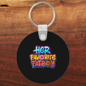 Porte-clés Her Favorite Fatboy Funny Donut Lover Humor  (Recto)