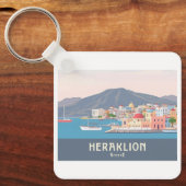 Porte-clés Heraklion Greece Pastel Travel – Venetian Harbor (Recto)