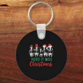 Porte-clés Herd It Was Christmas Cute Festive Cows Xmas Holid (Recto)