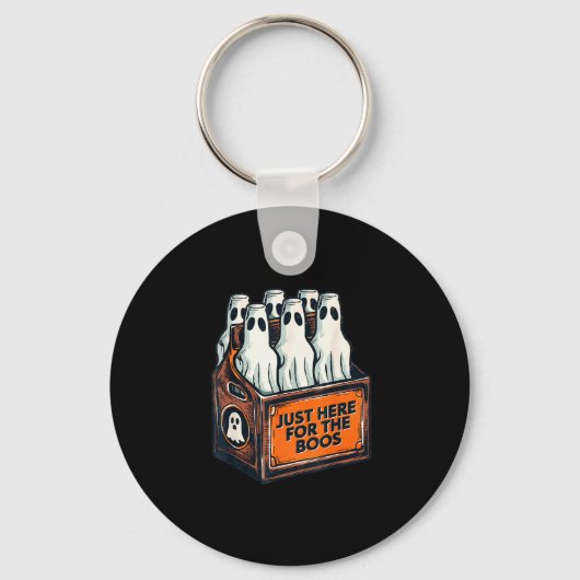 Porte-clés Here For The Boos Halloween 6 Pack Booze Ghost Bee (Recto)