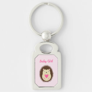 Porte-clés Hérisson Bébé Fille Rose Mignon sur Mesure