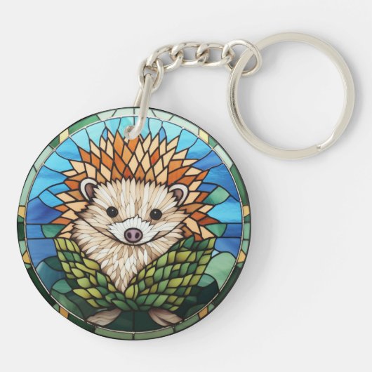 Porte-clés Hérisson en verre doux (Dos)