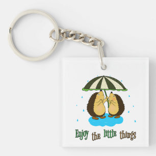 Porte-clés Hérisson et pluie
