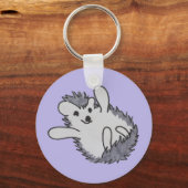 Porte-clés Hérisson heureux violet (Recto)