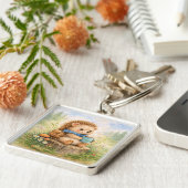 Porte-clés Hérisson mignon de la forêt avec mug (Côté)