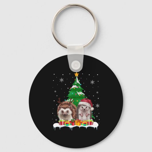 Porte-clés Hérisson Noël Lumière Père Noël Reindeer Noël (Recto)