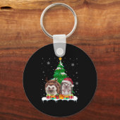 Porte-clés Hérisson Noël Lumière Père Noël Reindeer Noël (Recto)