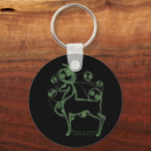 Porte-clés Herne Celtic Deer Porte - clé, Noir (Recto)