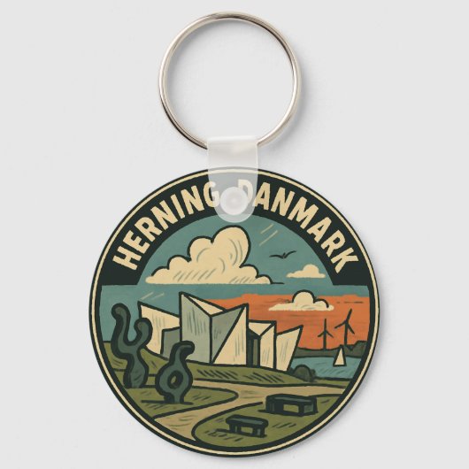 Porte-clés Herning Danemark Art Moderne (Recto)