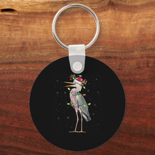 Porte-clés Heron Bird Lover Xmas Lighting Père Noël Heron Chr (Recto)