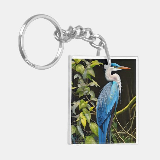 Porte-clés Héron bleu (Devant gauche)