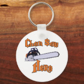 Porte-clés Héros de scie à chaîne (Recto)