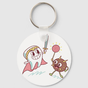 Porte-clés Héros des dents vs Bacteria Monster Dental Cartogr