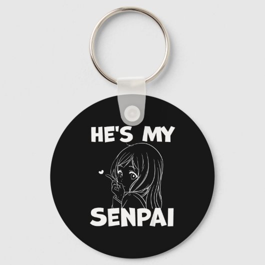 Porte-clés He's My Senpai Funny Anime Matching Couple Girlfri (Recto)