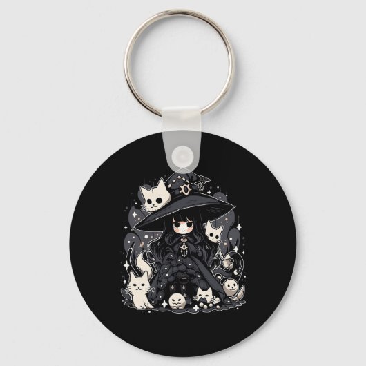Porte-clés Heure de sorcière design graphique tendance Hallow (Recto)