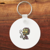 Porte-clés Heure du café Zombie (Recto)