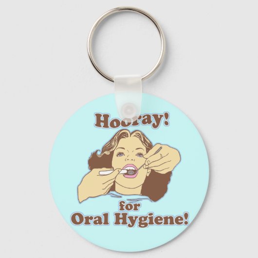 Porte-clés Heure pour l'Hygiène Orale Retro (Recto)