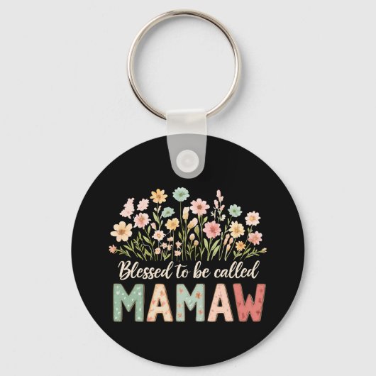 Porte-clés Heureuse d'être appelée Mamaw (Recto)
