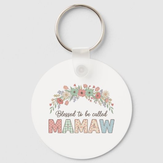 Porte-clés Heureuse d'être appelée Mamaw (Recto)