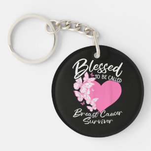 Porte-clés Heureuse d'être appelée survivante du cancer du se