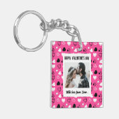 Porte-clés Heureuse Sainte-Valentin avec amour (Devant gauche)