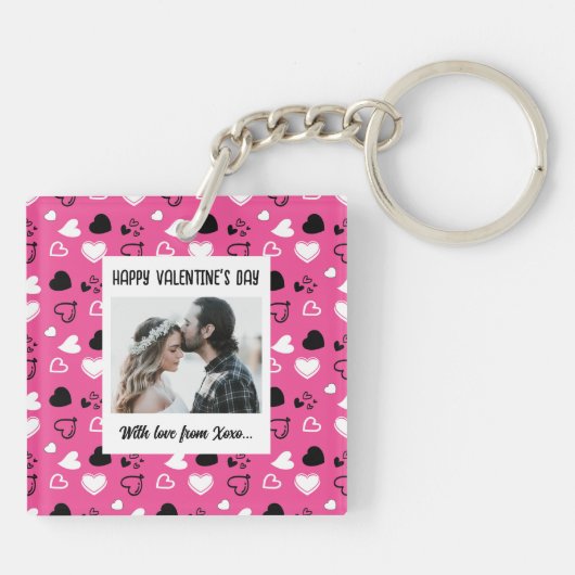 Porte-clés Heureuse Sainte-Valentin avec amour (Dos)