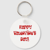 Porte-clés Heureuse Sainte-Valentin avec coeur (Recto)