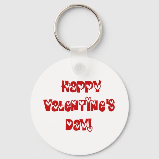 Porte-clés Heureuse Sainte-Valentin avec coeur (Recto)