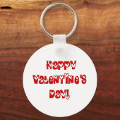 Porte-clés Heureuse Sainte-Valentin avec coeur (Recto)