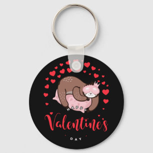 Porte-clés Heureuse Sainte-Valentin Baby Sloth Dormir Lazy