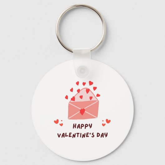 Porte-clés Heureuse Sainte-Valentin - Coeurs rouges - Images (Recto)