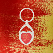 Porte-clés Heureuse Sainte-Valentin Ensemble pour l'or Foreve