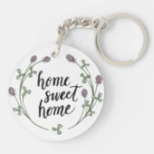 Porte-clés Heureux à la maison douce | à la maison des mots I (Dos)