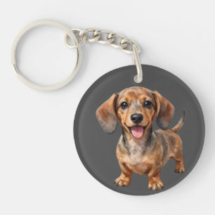 Porte-clés Heureux chiot teckel