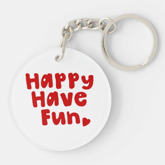 Porte-clés Heureux de s'amuser (Dos)