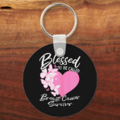 Porte-clés Heureux D'Être Appelé Cancer Du Sein Survivant Pin (Recto)