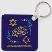 Porte-clés HEUREUX HANOUKKA Chanukah (Dos)
