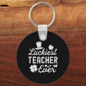 Porte-clés Heureux Jour de la Saint Patrick Professeur le plu (Recto)