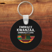 Porte-clés Heureux Kwanzaa bougies Afrique Fête Afrique Améri (Recto)