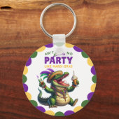 Porte-clés Heureux Mardi Gras Alligator (Recto)