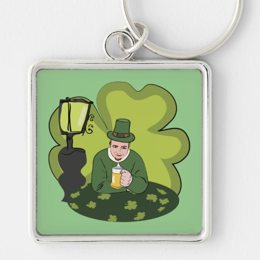PORTE-CLÉS "HEUREUX ST. JOUR DE PATRICK" LEPRECHAUN (Devant)