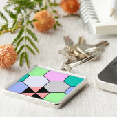PORTE-CLÉS HEXAGON COLORÉ (Côté)