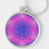 Porte-clés Hexagones de l'échelle de sirène holographique ros (Devant)