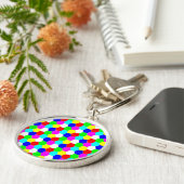 PORTE-CLÉS HEXAGONS COLORÉS (Côté)