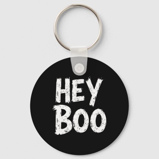 Porte-clés Hey Boo Funny Halloween Fantôme (Recto)