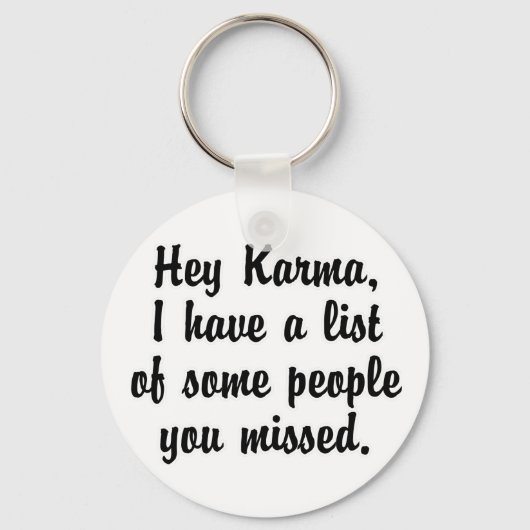 Porte-clés Hey Karma... (Recto)